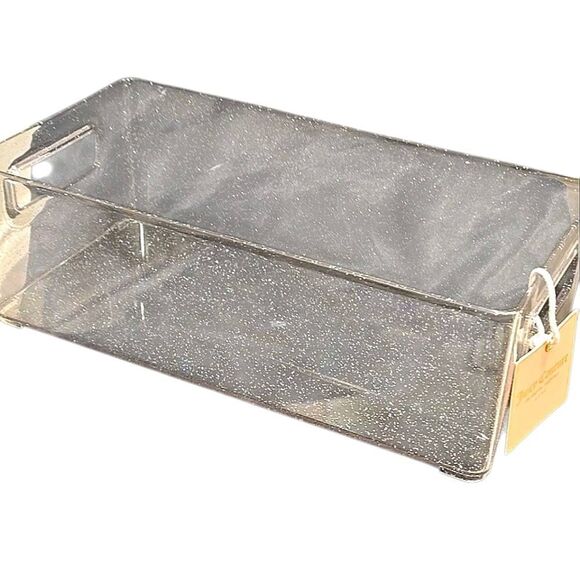 Juicy Couture Home Glitter Infused Clear Storage Box- Silver Glitter - Picture 3 of 10